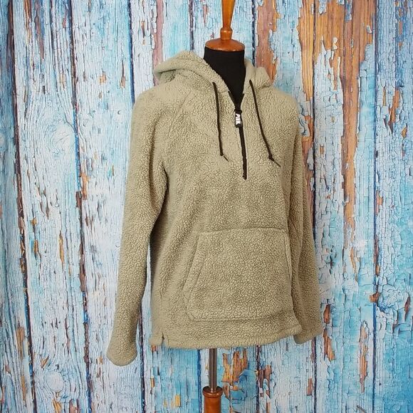 VICTORIA Secret PINK Sherpa teddy 1/2 zip pullover - Picture 2 of 11